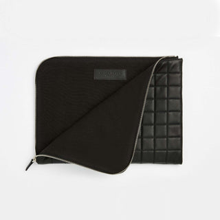 porte document housse ordinateur noir cuir carré royal