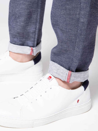 Sneakers Basses 912 1083 Blanc/SuperDenim - Cuir Sans Chrome