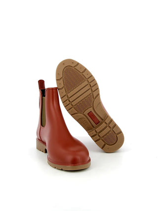 Découvrez les bottines Jumpy Méduse® terracotta. Imperméables, durables 15 ans et 100% recyclables. Le style français et solaire pour enfants chez CQFD Avignon.