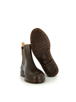 Adoptez les bottines de pluie Jumpnat chanvre foncé Méduse x Plasticana chez CQFD Avignon. Imperméables, recyclables et 100% Made in France !
