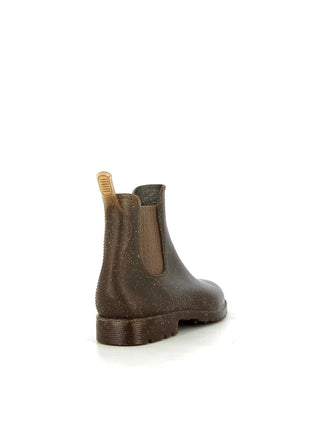 Adoptez les bottines de pluie Jumpnat chanvre foncé Méduse x Plasticana chez CQFD Avignon. Imperméables, recyclables et 100% Made in France !