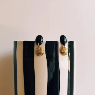 Boucles Coquillage noir CHIC ALORS 2