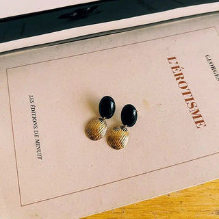 Boucles Coquillage noir CHIC ALORS 2