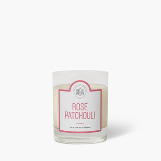 L'iconique bougie Rose Patchouli de La Belle Mèche. Un sillage sensuel et oriental, cire de soja 100% naturelle et parfum de Grasse. Dispo chez CQFD Avignon !