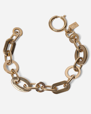 Bracelet Livio Doré Or Fin 24K - Maille Alternée Unisexe | CQFD