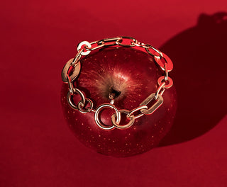 Bracelet Livio Doré Or Fin 24K - Maille Alternée Unisexe | CQFD