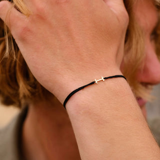 Bracelet Infini lettres plaqué Or