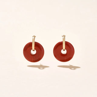 Camille Colette Studio - Petites créoles - jaspe rouge