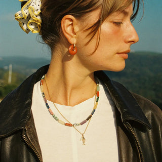 Camille Colette Studio - Petites créoles - jaspe rouge