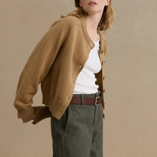 Cardigan laine mérinos Le Minor beige