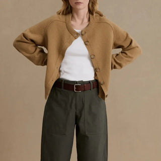 Cardigan laine mérinos Le Minor beige