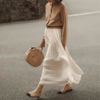 Cardigan laine mérinos Le Minor beige