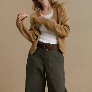 Cardigan laine mérinos Le Minor beige