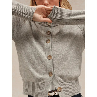 Cardigan laine mérinos Le Minor gris