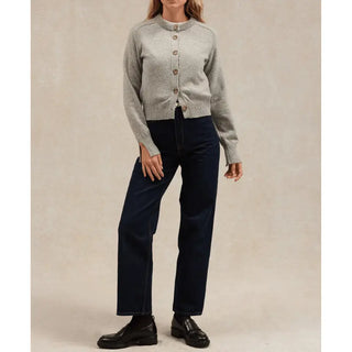 Cardigan laine mérinos Le Minor gris