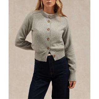 Cardigan laine mérinos Le Minor gris