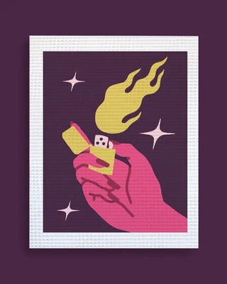 Découvrez le kit Canevas Postal Light it up de Clémence Gouy chez CQFD Avignon. Un projet broderie pop et moderne fabriqué en France pour une carte unique.