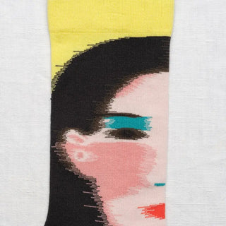 Chaussettes Bonne Maison Visage Canari