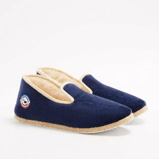 Chaussons charentaises Pépère Rétro Bleu La Pantoufle à Pépère