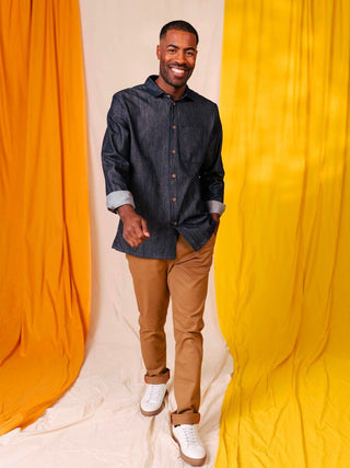 Chino Ajusté 163 1083 Marron Clair - Coton Bio Flex