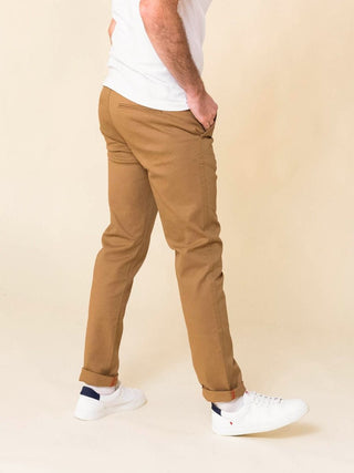 Chino Ajusté 163 1083 Marron Clair - Coton Bio Flex