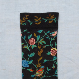 Coffret Duo de Chaussettes – Toile de Jouy « Fleurs & Oiseaux »