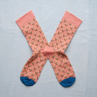 Coffret Duo de Chaussettes – Toile de Jouy « Fleurs & Oiseaux »