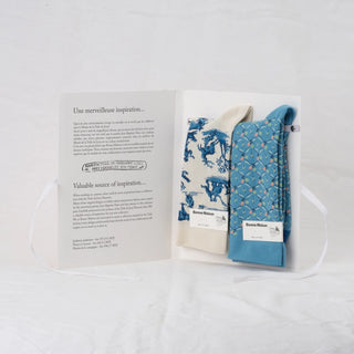 Coffret Duo de Chaussettes – Toile de Jouy « Plaisirs de la Campagne »
