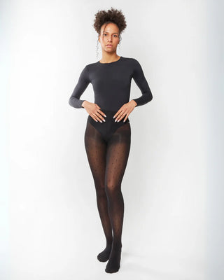 Collant 40 D Plumetis Ultra-Résistant Cygnes | Made in France | CQFD