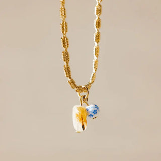 Collier ENNATO Judith quartz ceramique bleues