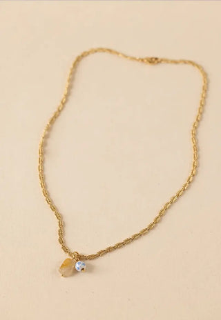 Collier ENNATO Judith quartz ceramique bleues