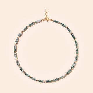 Collier Jaspe Verte Camille Colette Studio