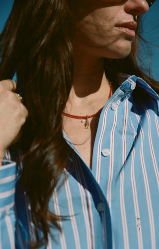  Collier Pez Bambou de mer rouge Camille Colette Studio 