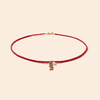  Collier Pez Bambou de mer rouge Camille Colette Studio 
