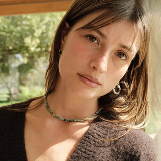 Collier Jaspe Verte Camille Colette Studio