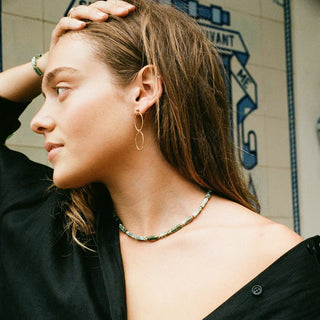 Collier Jaspe Verte Camille Colette Studio