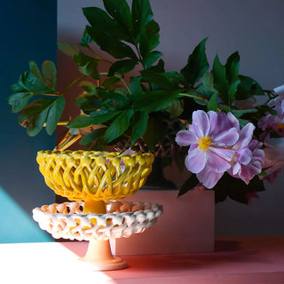 Corbeille tressée design sur pied Maison Pichon Uzès