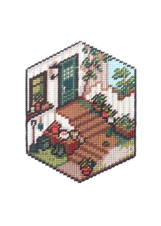 Brodez un jardin végétal douillet avec le kit canevas Cosy Garden de Kaie chez CQFD Avignon. Toile plastique & fils DMC. Kit DIY créatif Made in France !