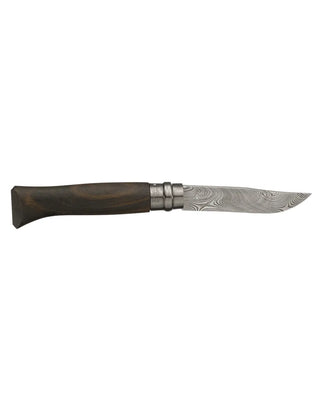Découvrez le couteau Opinel N°08 Damas Ziricote 2026 chez CQFD Avignon. Édition limitée 5000 ex. Lame Damasteel®, coffret chêne & étui cuir. Made in France !