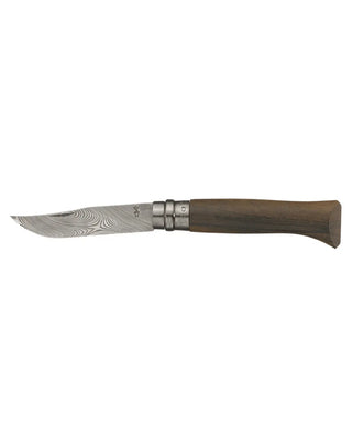 Découvrez le couteau Opinel N°08 Damas Ziricote 2026 chez CQFD Avignon. Édition limitée 5000 ex. Lame Damasteel®, coffret chêne & étui cuir. Made in France !