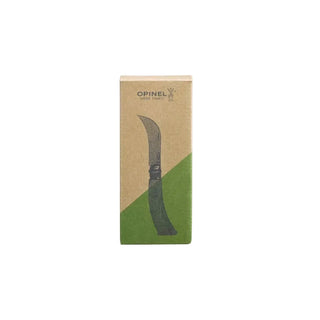 Le couteau serpette greffoir N°08 Opinel en acier inoxydable. Idéal pour tailler, greffer ou cueillir en toute sécurité avec sa bague Virobloc. Fabriqué en France.