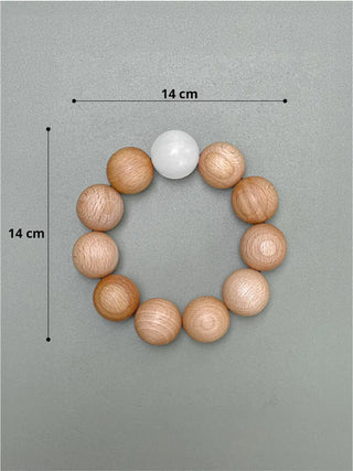 Craquez pour le dessous de plat en billes de hêtre Nid (Taille S) par Reine Mère. Un accessoire graphique, durable et fabriqué en France chez CQFD Avignon.