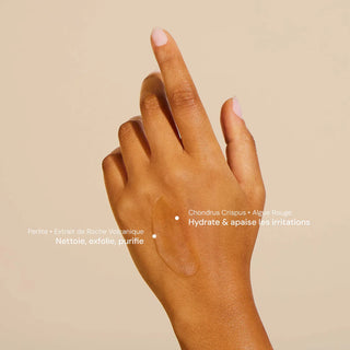 gel lavant mains exfoliant bio aux grains de Perlite. Une formule 95% naturelle, hydratante et au parfum boisé.