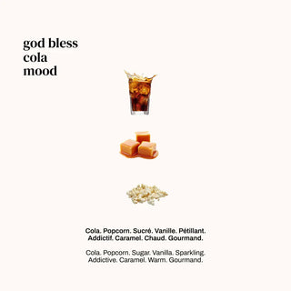 God Bless Cola par Versatile chez CQFD Avignon : un extrait de parfum addictif (cola, popcorn, vanille). Alcool bio, végan, fabriqué en France. Un pur délice !