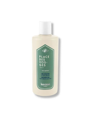 Craquez pour le gel douche iconique Place des Vosges de Kerzon chez CQFD Avignon. Sillage rose & géranium, aloe vera bio. Made in France 320ml.