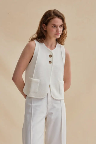 Gilet sans manches Le Minor blanc