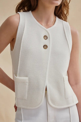 Gilet sans manches Le Minor blanc