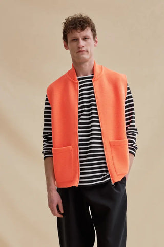 Gilet zippé Le Minor orange