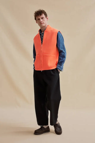 Gilet zippé Le Minor orange