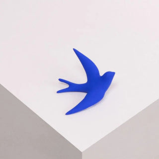 Hirondelle murale en céramique Monochromic outremer